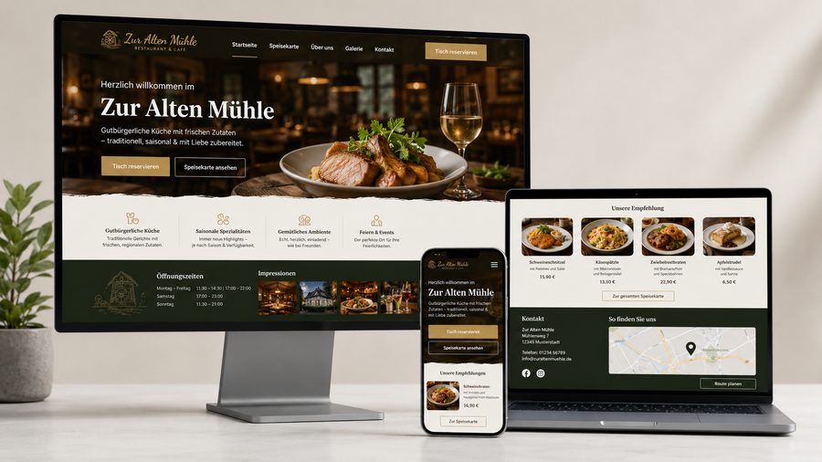Firmenwebsite für einen Handwerksbetrieb mit Notdienst-Button – Webdesign-Beispiel von Web-Steps MEDIA