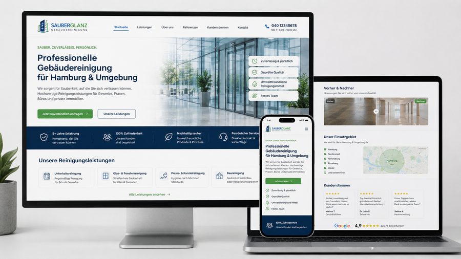 Website für eine Physiotherapie-Praxis mit Online-Terminbuchung – Webdesign-Beispiel von Web-Steps MEDIA